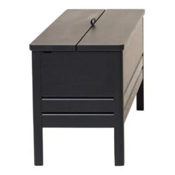 A Line Storage Bench -Danish Design Store F R A line Storage Bench Black stained Oak Side