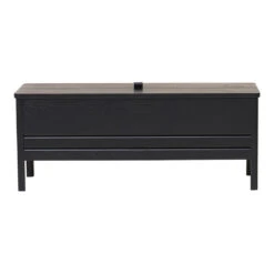 A Line Storage Bench -Danish Design Store F R A line Storage Bench Black stained Oak front