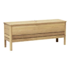 A Line Storage Bench -Danish Design Store F R A line storage bench white oak perspective