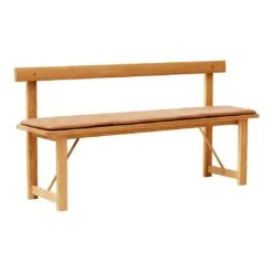 Position Bench -Danish Design Store F R Position Bench Oak Leather Cushion Perspective