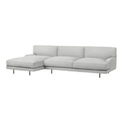 Gubi Flaneur Chaise Lounge W/ Armrest -Danish Design Store Flaneur Sofa 2 seater WithChaiseLongue Black Gabriel FameHybrid 1101 F3Q 1022141a c660 4b62 b3d0 c6b51f016e94