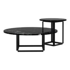New Works Florence Coffee Table -Danish Design Store Florence Coffee table O90 o50 Black Marquina White Background
