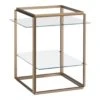 New Works Florence Shelf Side Table 2 New Works Florence Shelf Side Table -Danish Design Store Florence Side Table Raw Gold Clear Glass 5bf815fb cedd 44f9 8991 b89e42f11fdc