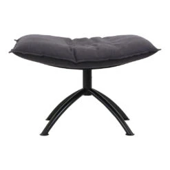 Primetime Footstool 27 Primetime Footstool -Danish Design Store FrontBlackOakBlackBase DarkGrey