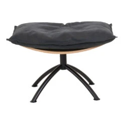 Primetime Footstool 25 Primetime Footstool -Danish Design Store FrontOakBlackBase Black