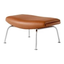 Erik Jørgensen Wegner Ox Ottoman For Ox / Queen Chairs 26 Erik Jørgensen Wegner Ox Ottoman For Ox / Queen Chairs -Danish Design Store HJW 1002 Leather95 chrome V2