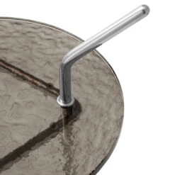 Halten SH9 Side Table -Danish Design Store Halten SH9 Smoked Glass w. Polished stainless steel detail