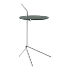 Halten SH9 Side Table -Danish Design Store Halten SH9 Verde Guatemala Marble w. Polished stainless steel