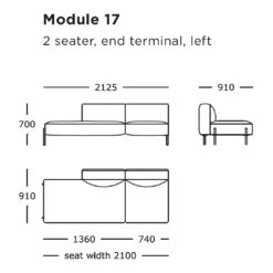 Hang Modular Sofa (Modules 17-21) 29 Hang Modular Sofa (Modules 17-21) -Danish Design Store Hang Module 17 2 Seater End Terminal Left