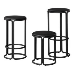 Hardie Stool - Upholstered 9 Hardie Stool - Upholstered -Danish Design Store Hardie family black frame black leather seat 868b0adb 01ed 41c2 87d1 82016322508f