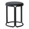 Hardie Stool - Upholstered -Danish Design Store Hardie low stool Black black leather seat