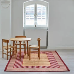 Hemp Collection Rug -Danish Design Store Hemp Red Yellow 01