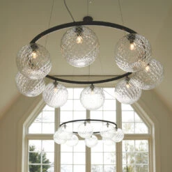 Miira 8 Circular Chandelier 36 Miira 8 Circular Chandelier -Danish Design Store Holte Miira 8 Circular Dark Bronze Optic 2