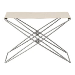 JG Folding Stool -Danish Design Store JG 6565 canvas brushedsteel v1