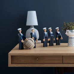 Kay Bojesen Navy / Marine Figurine -Danish Design Store KB 39267 Marine five figures on table