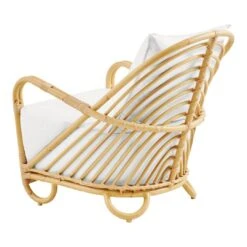 Charlottenborg Outdoor Lounge Chair 20 Charlottenborg Outdoor Lounge Chair -Danish Design Store KIT AJ E28 NU YCR HOME15CharlottenborgChairExteriorNaturalwCanvasWhiteCushionbackangle