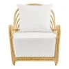 Charlottenborg Outdoor Lounge Chair -Danish Design Store KIT AJ E28 NU YCR HOME15CharlottenborgChairExteriorNaturalwCanvasWhiteCushionfront