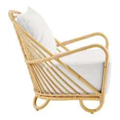 Charlottenborg Outdoor Lounge Chair 19 Charlottenborg Outdoor Lounge Chair -Danish Design Store KIT AJ E28 NU YCR HOME15CharlottenborgChairExteriorNaturalwCanvasWhiteCushionside