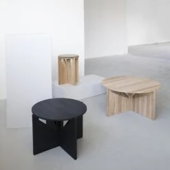 Round Coffee Table 17 Round Coffee Table -Danish Design Store KristinaDamStudio Tables Oak Stool Black Table Oak XL Table
