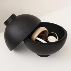 Wooden Sphere 23 Wooden Sphere -Danish Design Store KristinaDamStudio Wooden Sphere XL Black
