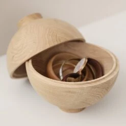 Wooden Sphere 22 Wooden Sphere -Danish Design Store KristinaDamStudio Wooden Sphere XL Solid Oak