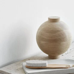 Wooden Sphere 24 Wooden Sphere -Danish Design Store KristinaDamStudio XL Wooden Sphere amp Concrete Tray