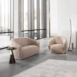 Mate Side Table 35 Mate Side Table -Danish Design Store Lobby Sofa Chair Silenzio col. 4 Mate side table Dark brown Elba rug 300 dpi a93d0ad9 74b9 4bfd 9a5e 4fdcd68b062a