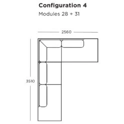 Maho Modular Sofa (Modules 29-32) 40 Maho Modular Sofa (Modules 29-32) -Danish Design Store Maho Configuration 4 Modules 28 31 f443dfcd eaab 4446 8d3a d67affc5b73d