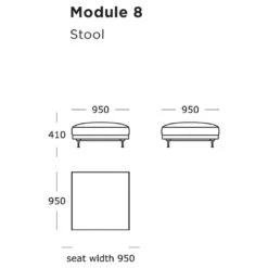 Maho Modular Sofa (Modules 5-8) -Danish Design Store Maho Module 8 Stool