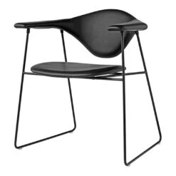 Gubi Masculo Dining Chair - Sledge Base