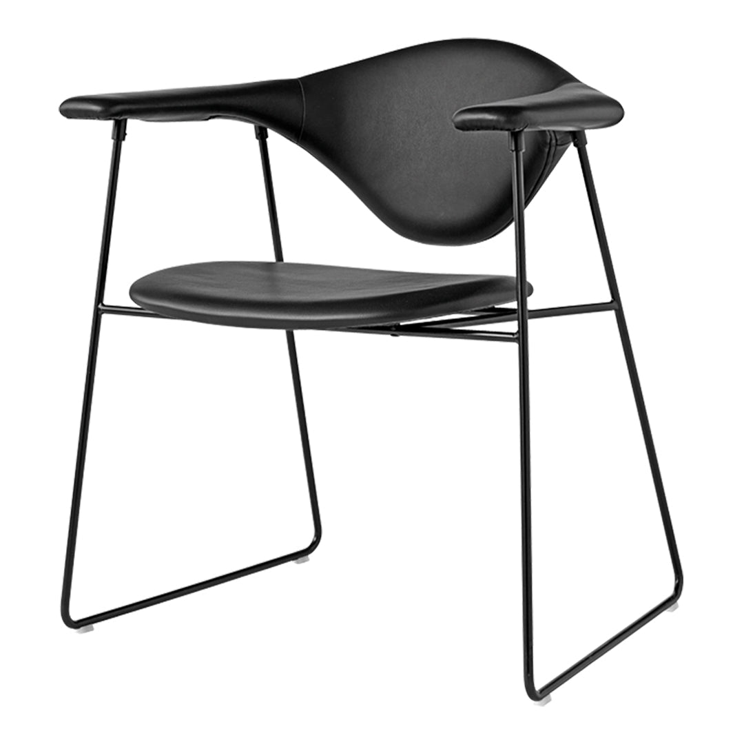 Gubi Masculo Dining Chair - Sledge Base