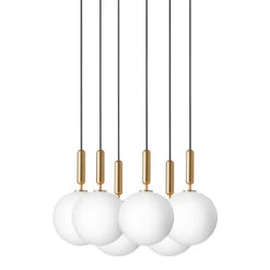 Miira 6 Chandelier 33 Miira 6 Chandelier -Danish Design Store Miira 6 Large brass opal 1 off 300ppi SS20 2362x3543px