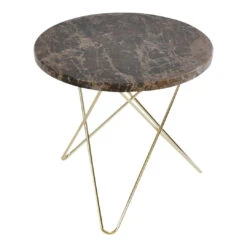 OX Denmarq Mini O Table 28 OX Denmarq Mini O Table -Danish Design Store Mini O Table brass frame brown marble