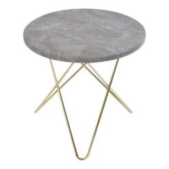 OX Denmarq Mini O Table 31 OX Denmarq Mini O Table -Danish Design Store Mini O Table brass frame grey marble