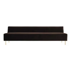 Gubi Modern Line Sofa - 3 Seater 25 Gubi Modern Line Sofa - 3 Seater -Danish Design Store ModernLine Sofa 240 4 Leg FullyUpholstered Brass GUBI Velluto 645 Front
