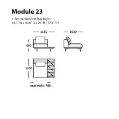 Surface Modular Sofa (Modules 22-25) -Danish Design Store Module 23
