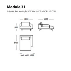 Surface Modular Sofa (Modules 26-31) 41 Surface Modular Sofa (Modules 26-31) -Danish Design Store Module 31