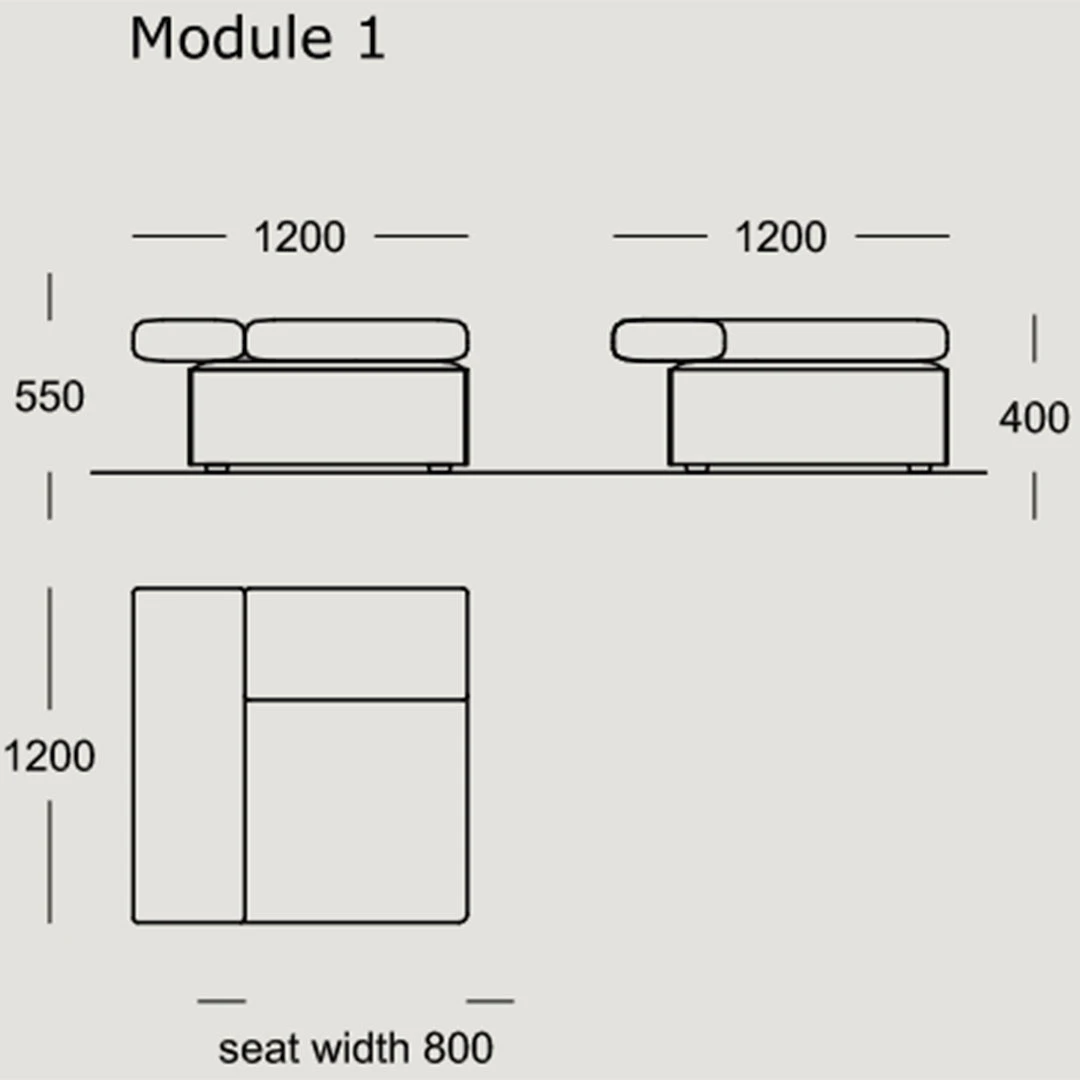 Cinder Block Modular Sofa (Modules 1 - 7) 21 Cinder Block Modular Sofa (Modules 1 - 7) - Image 19