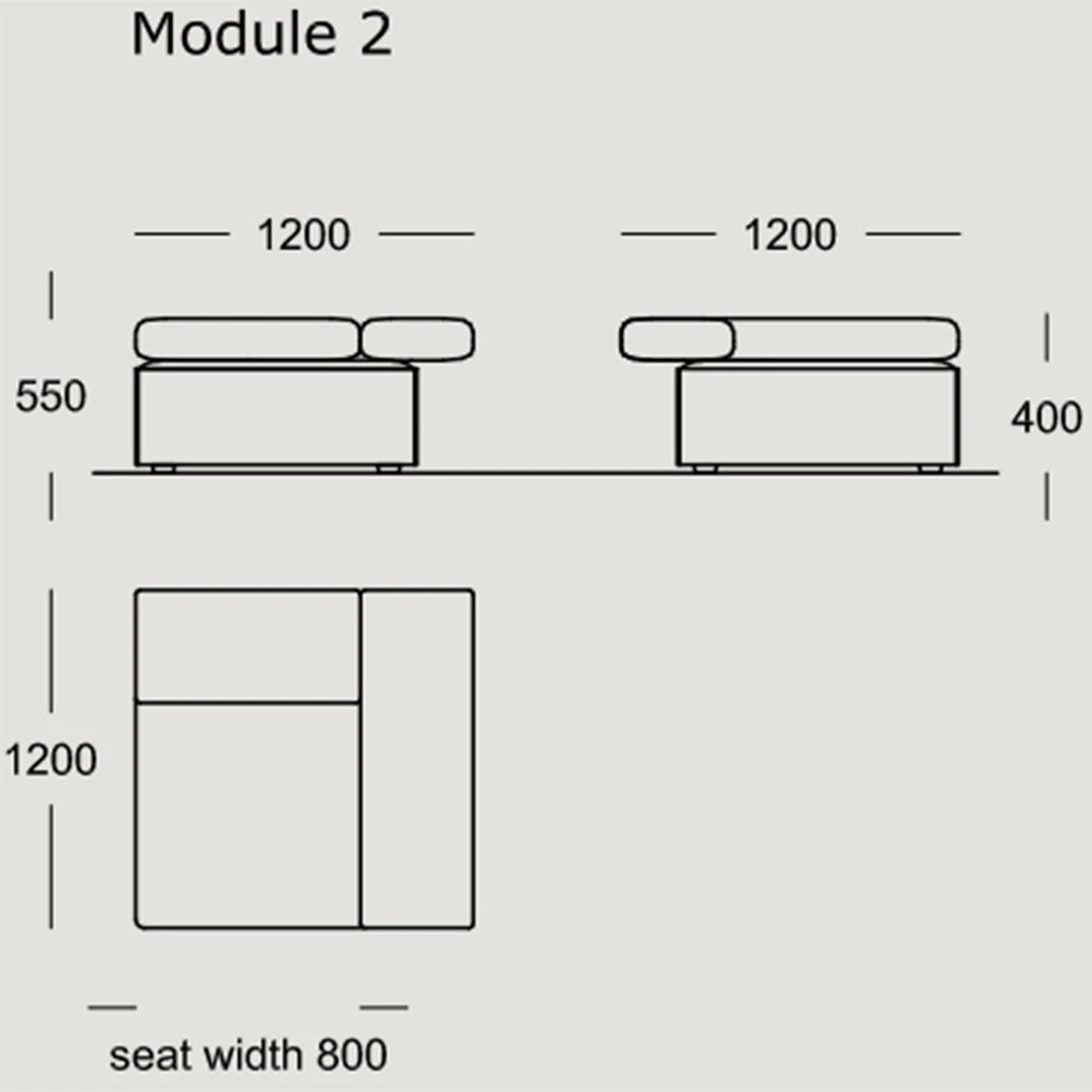 Cinder Block Modular Sofa (Modules 1 - 7) 22 Cinder Block Modular Sofa (Modules 1 - 7) - Image 20