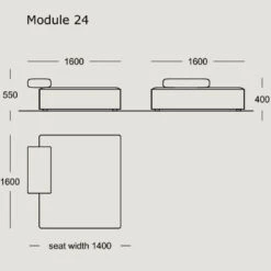Cinder Block Modular Sofa (Modules 24 - 31) 39 Cinder Block Modular Sofa (Modules 24 - 31) -Danish Design Store Module24