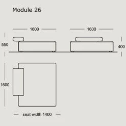Cinder Block Modular Sofa (Modules 24 - 31) 41 Cinder Block Modular Sofa (Modules 24 - 31) -Danish Design Store Module26