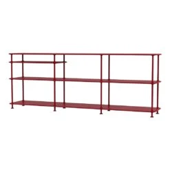 Montana Low Shelving System 21 Montana Low Shelving System -Danish Design Store Montana Free 222100 Beetroot Perspective