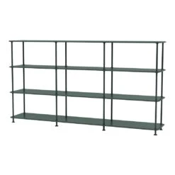 Montana Wide Free Standing Shelving System -Danish Design Store Montana Free 333000 BlackJade Perspective