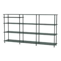 Montana Wide Free Standing Shelving System -Danish Design Store Montana Free 333100 BlackJade Perspective