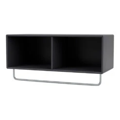 Coat Shelf W/ Clothes Rack -Danish Design Store Montana Selection COAT Anthracite Suspended Perspective