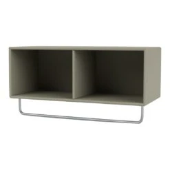 Coat Shelf W/ Clothes Rack -Danish Design Store Montana Selection COAT Fennel Suspended Perspective