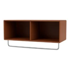 Coat Shelf W/ Clothes Rack -Danish Design Store Montana Selection COAT Hazelnut Suspended Perspective