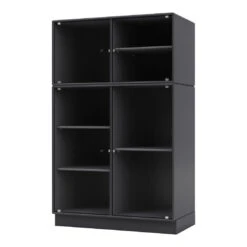 Ripple III Vitrine Cabinet -Plinth 25 Ripple III Vitrine Cabinet -Plinth -Danish Design Store Montana Selection RIPPLE III Anthracite Plinth H7 Perspective