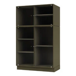 Ripple III Vitrine Cabinet -Plinth 34 Ripple III Vitrine Cabinet -Plinth -Danish Design Store Montana Selection RIPPLE III Oregano Plinth H7 Perspective