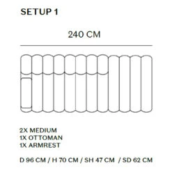 Studio Modular Sofa - Setup 1 -Danish Design Store NORR11 Studio Setup 1